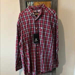 Ariat Men's Red Plaid Shirt